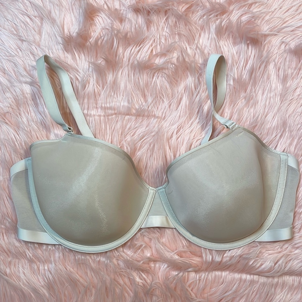 Cuup Cream The Demi Sheer Bra Size 40F